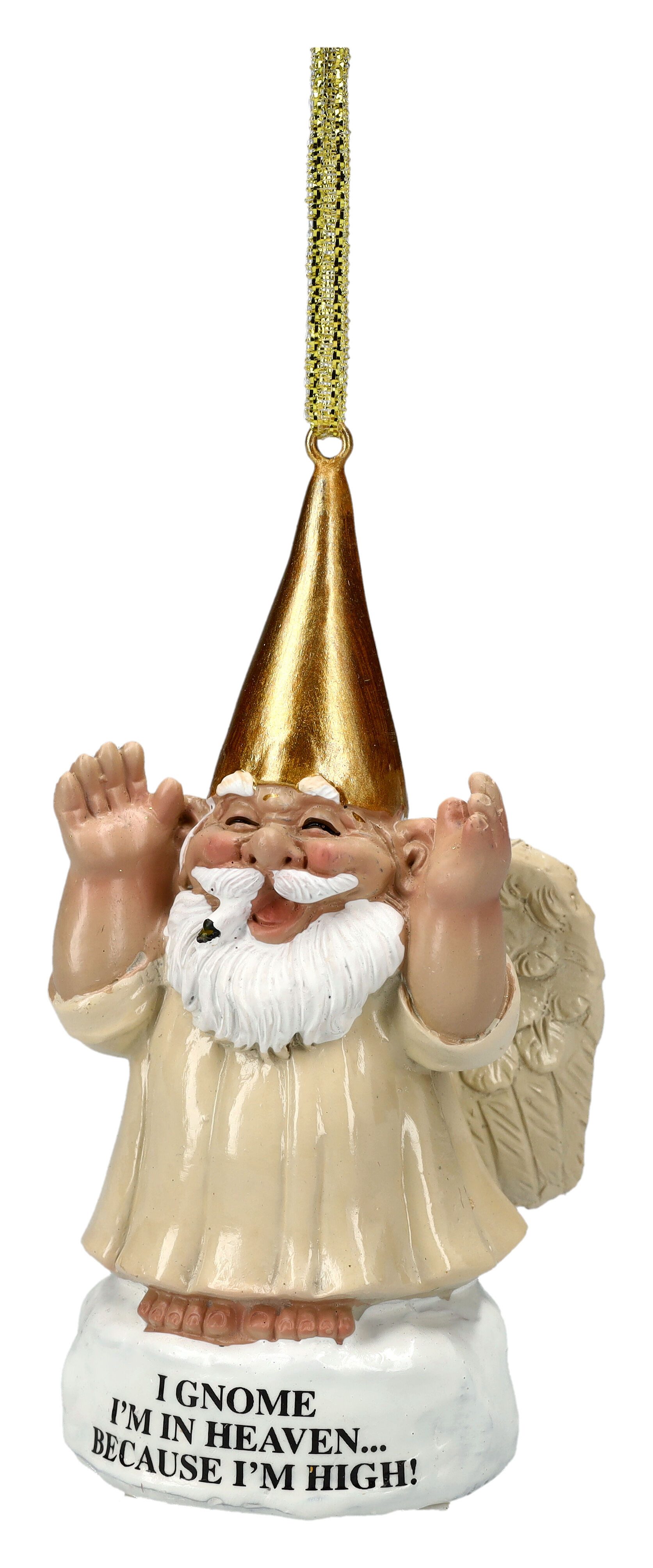 Figuren Shop GmbH Christbaumschmuck Christbaumschmuck - Gartenzwerg Engel Kiffer - Weihnachtsbaumschmuck (1-tlg)
