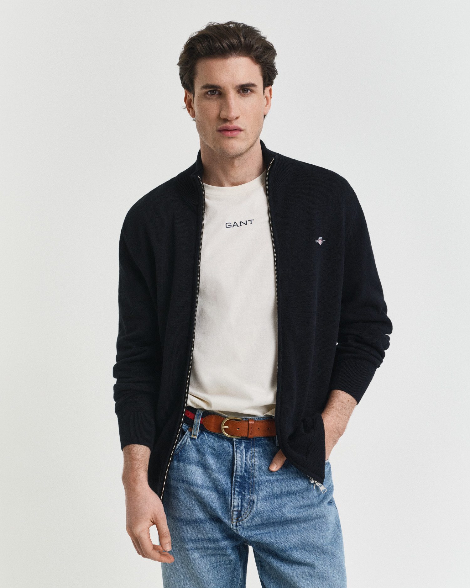 Gant Cardigan CASUAL COTTON ZIP CARDIGAN günstig online kaufen