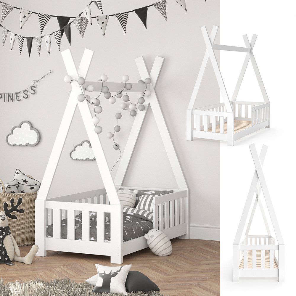 VitaliSpa® Kinderbett Tipi, Weiß, 70x140 cm günstig online kaufen