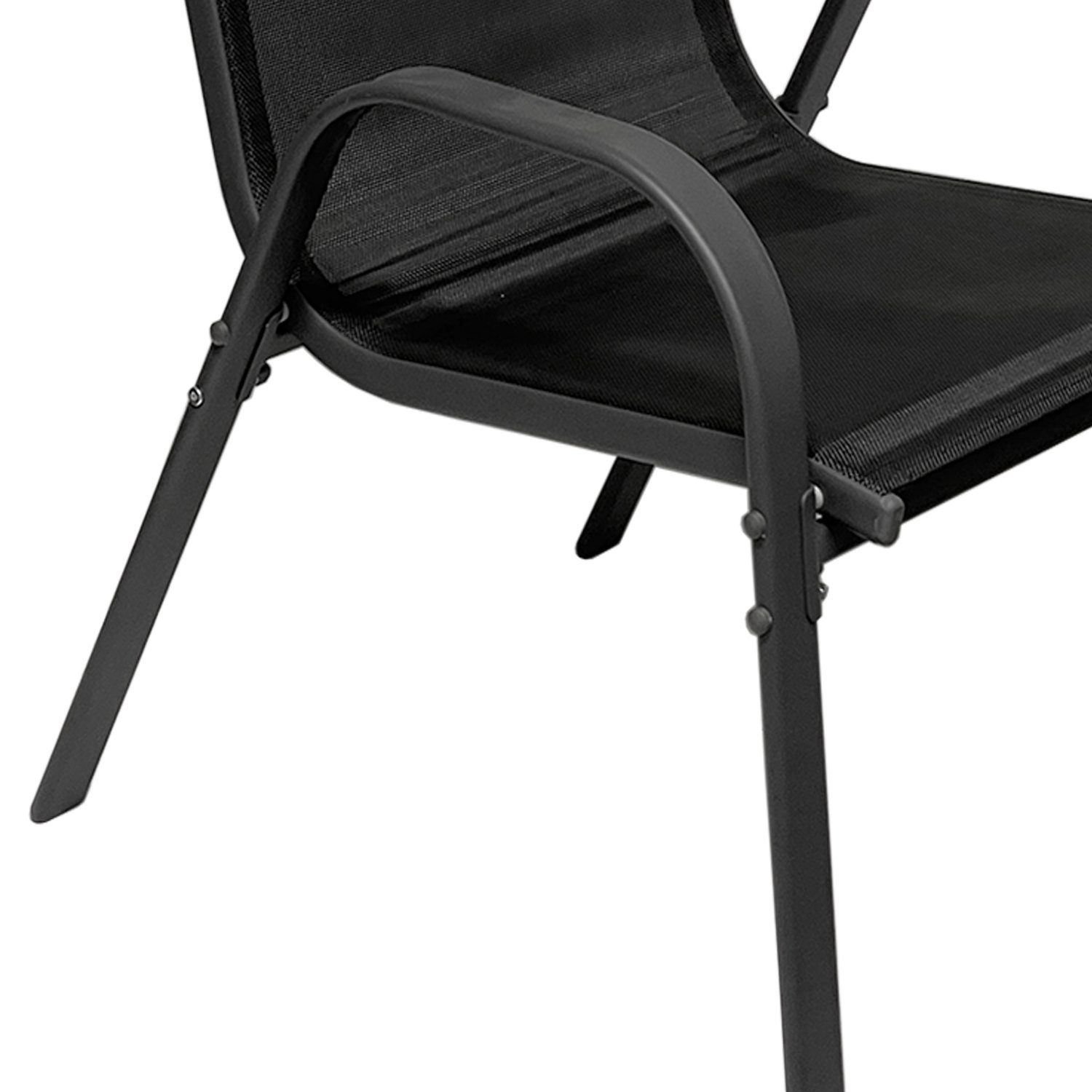 Mojawo Armlehnstuhl Outdoorstuhl Gartenstuhl Stapelstuhl Metall günstig online kaufen