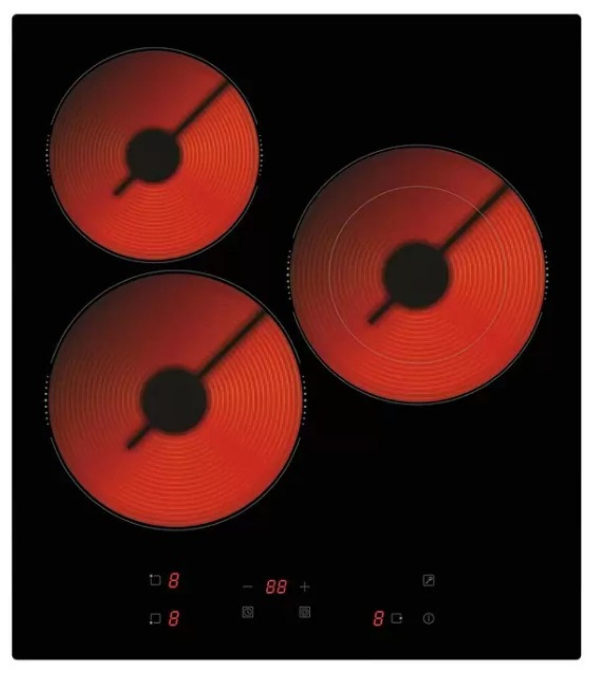 VESTEL Elektro-Herd-Set Einbau-Herdsets Vestel VEB 15016-1+PKM KF3F Glaskeramikkochfeld 45 cm