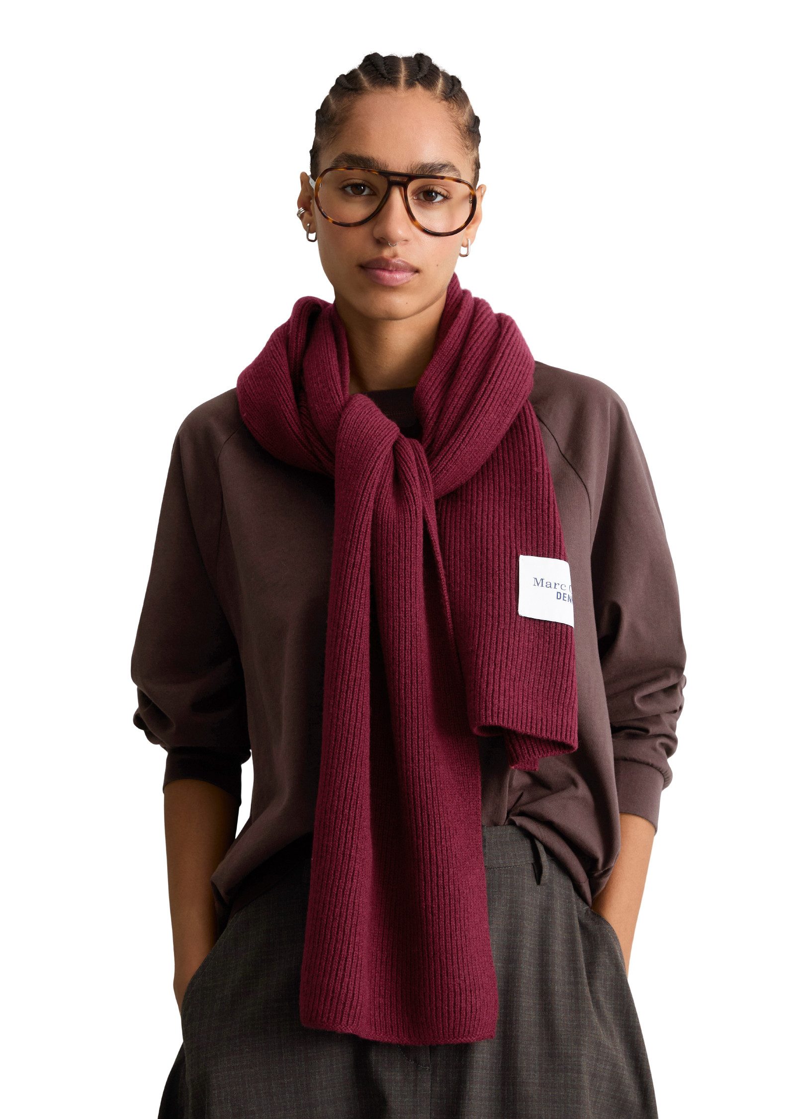 Marc O'Polo DENIM Strickschal aus weicher Merinowolle – Bild 3 von 3