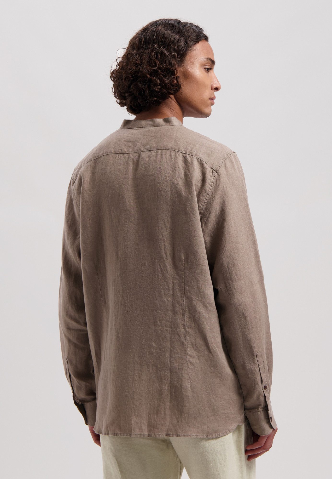 Dstrezzed Flanellhemd DS_Jagger Mao Shirt Timber Wolf