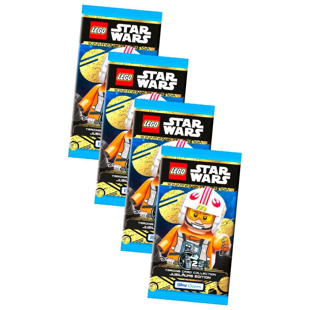 Blue Ocean Sammelkarte Lego Star Wars Karten Trading Cards Serie 5 - Jubiläum Sammelkarten, Lego Star Wars Sammelkarten - 4 Booster