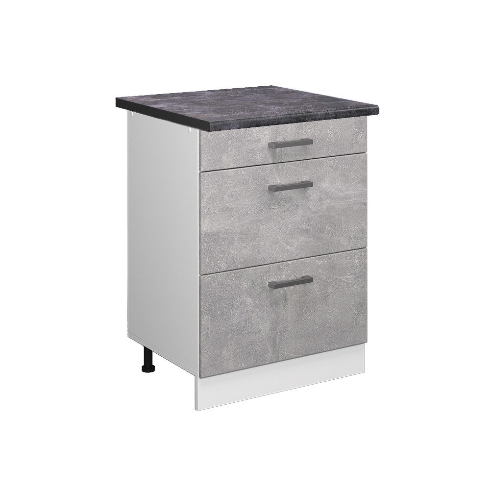 Vicco Unterschrank R-Line, Beton/Weiß, 60 cm günstig online kaufen