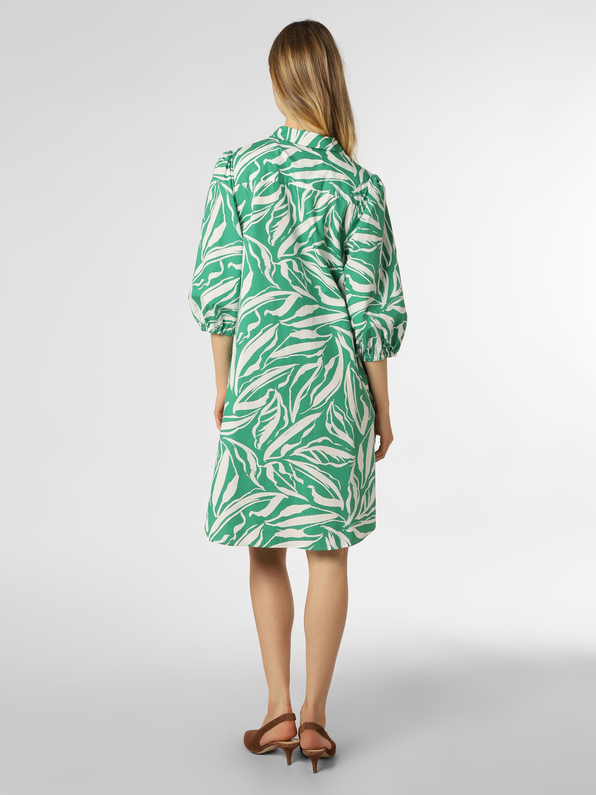 A-Linien-Kleid weiß Lund grün Marie