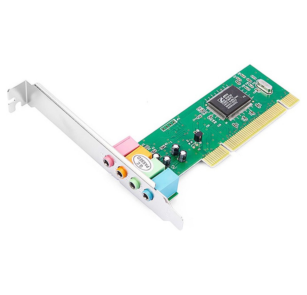 Bolwins B34C PCI Soundkarte Sound Karte Audio 4 Kanal Surround für PC Windows Soundkarte 5.1-Sound, PCI Soundkarte