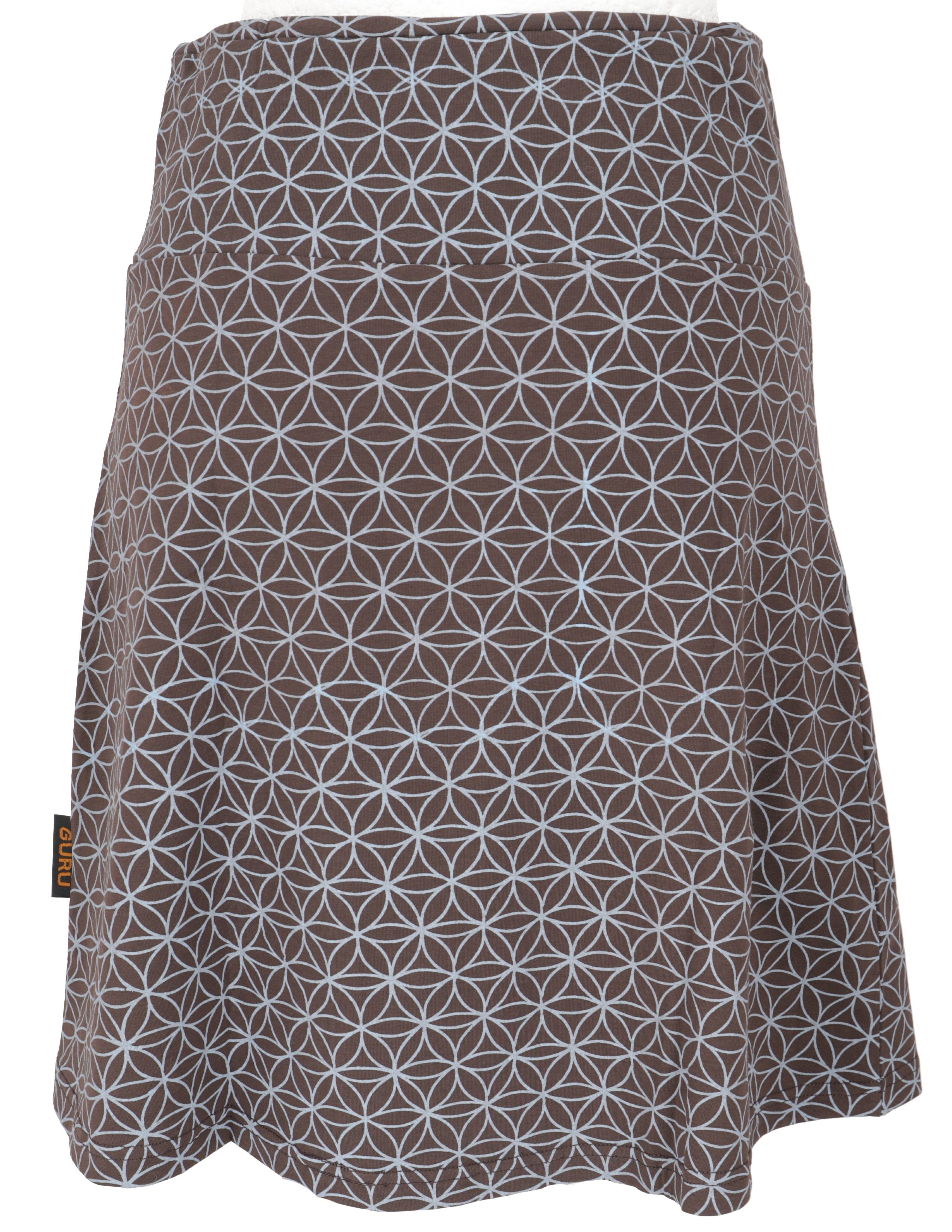 Guru-Shop Minirock A-Linien Rock aus Bio-Baumwolle, bequemer Rock.. alternative Bekleidung – Bild 3 von 4