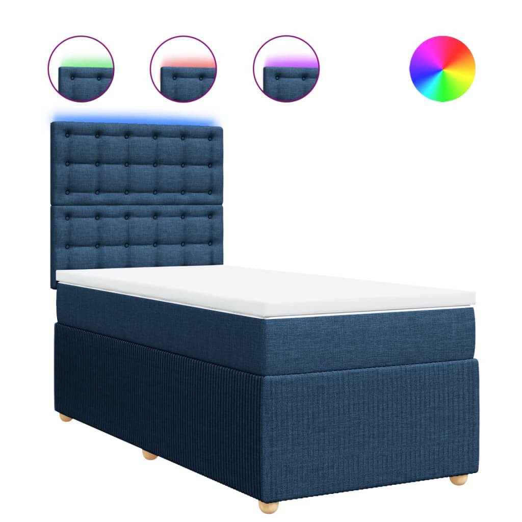 vidaXL Bett Boxspringbett mit Matratze Blau günstig online kaufen