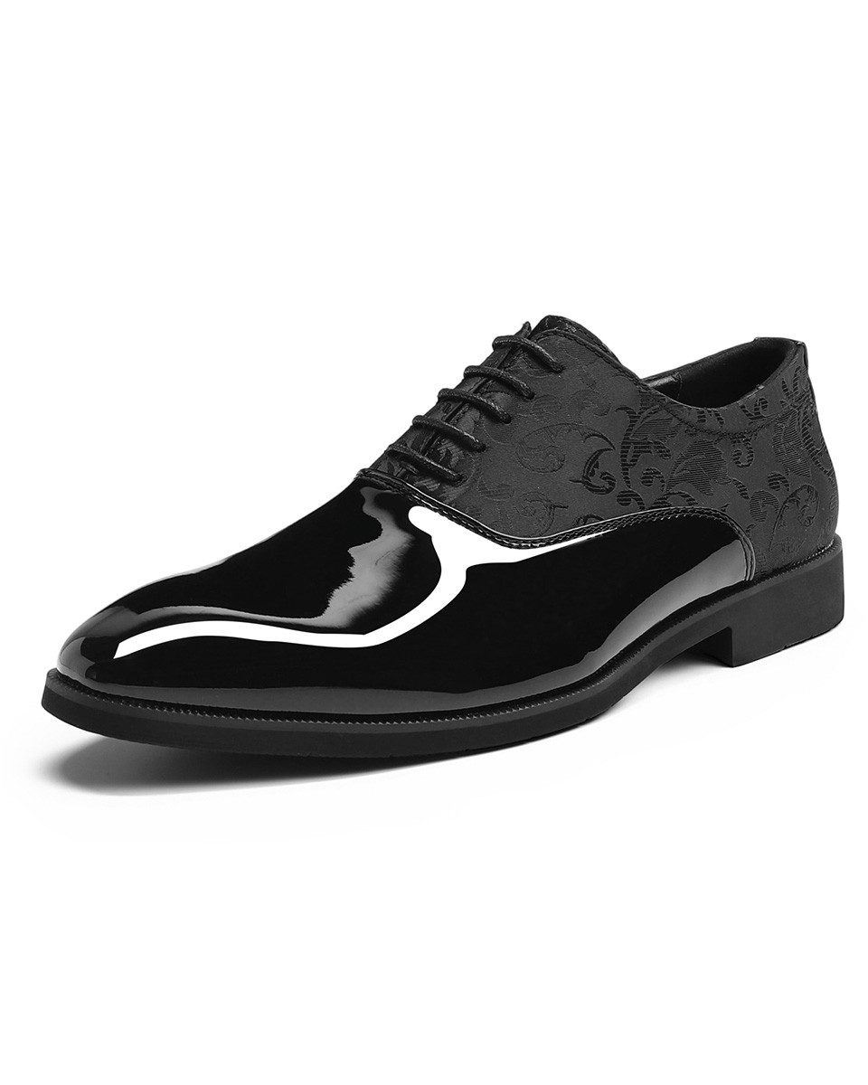 Allthemen Schnürschuh Herr Derby Schnürschuhe mit Retro Paisley Muster Business Formal Stil