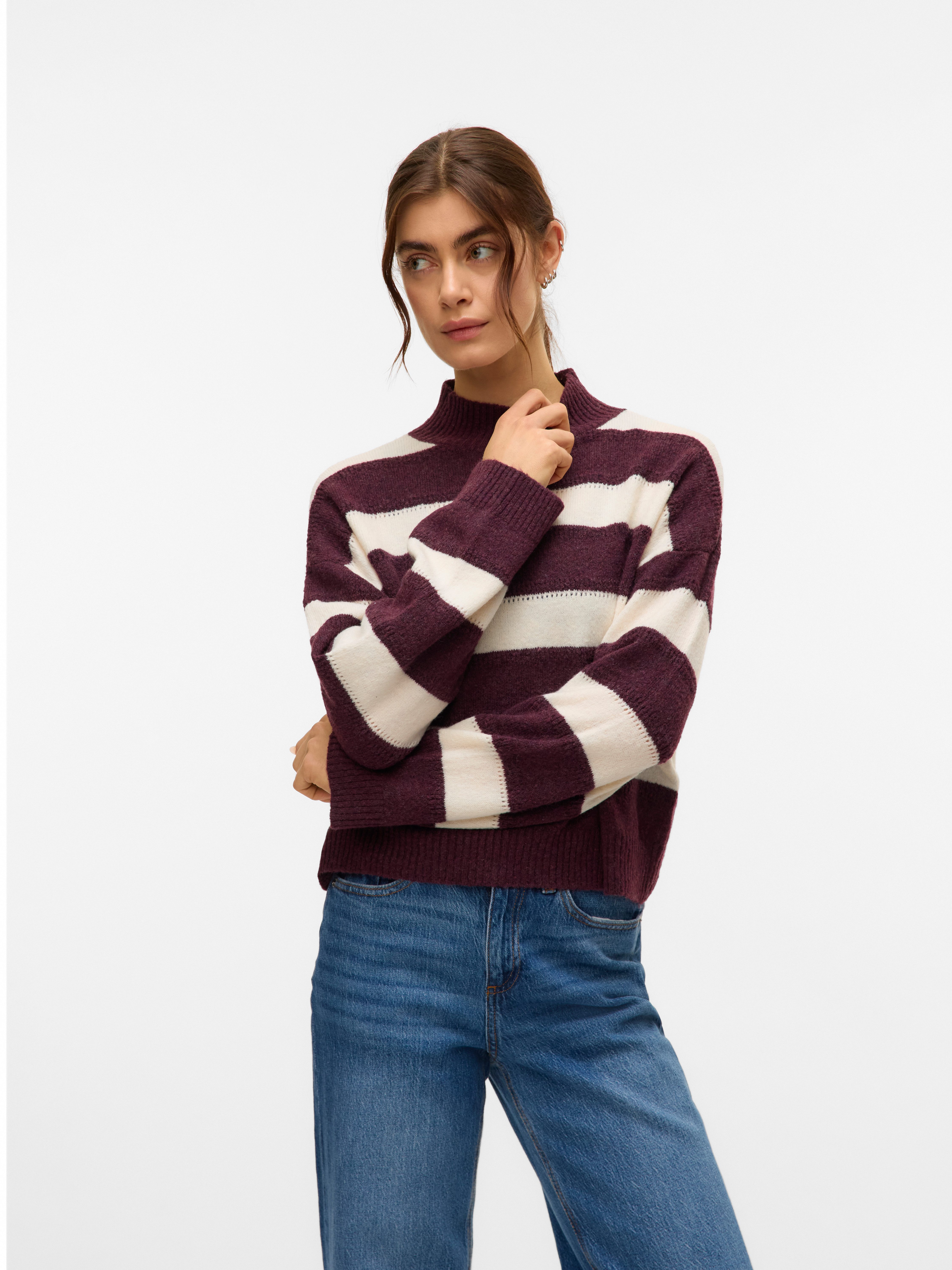 Vero Moda Strickpullover VMINEZ LS HIGHNECK günstig online kaufen