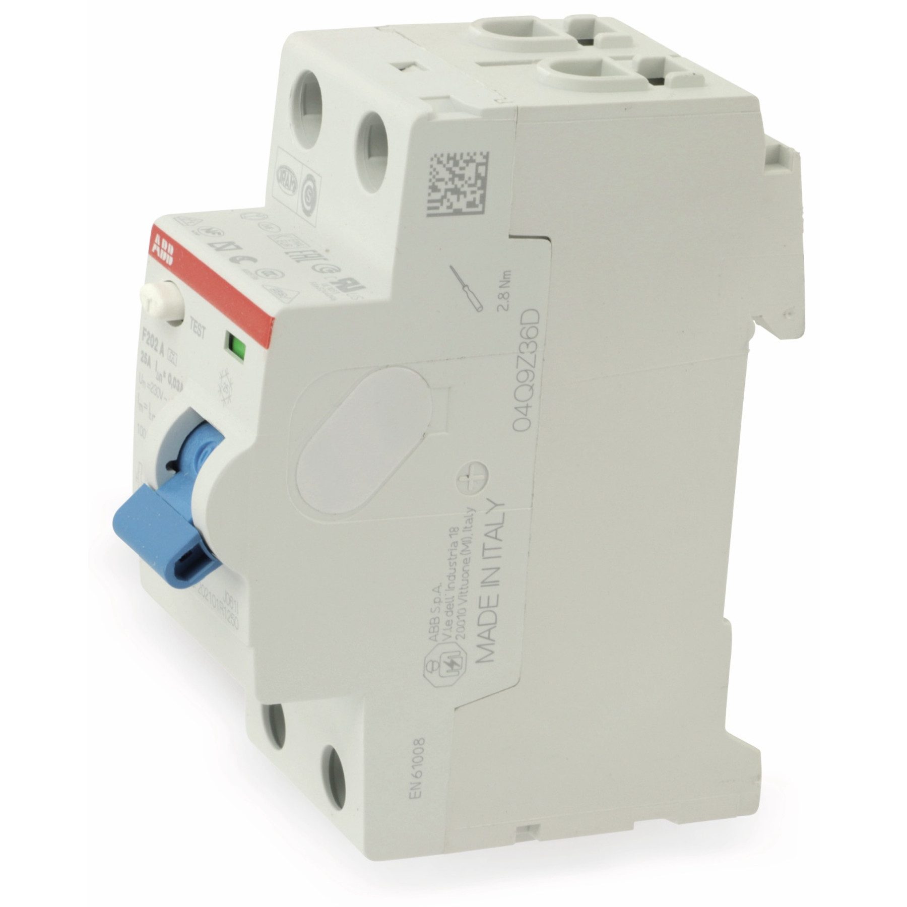 ABB Personenschutzstecker ABB Fehlerstrom-Schutzschalter F202A-25/0,03