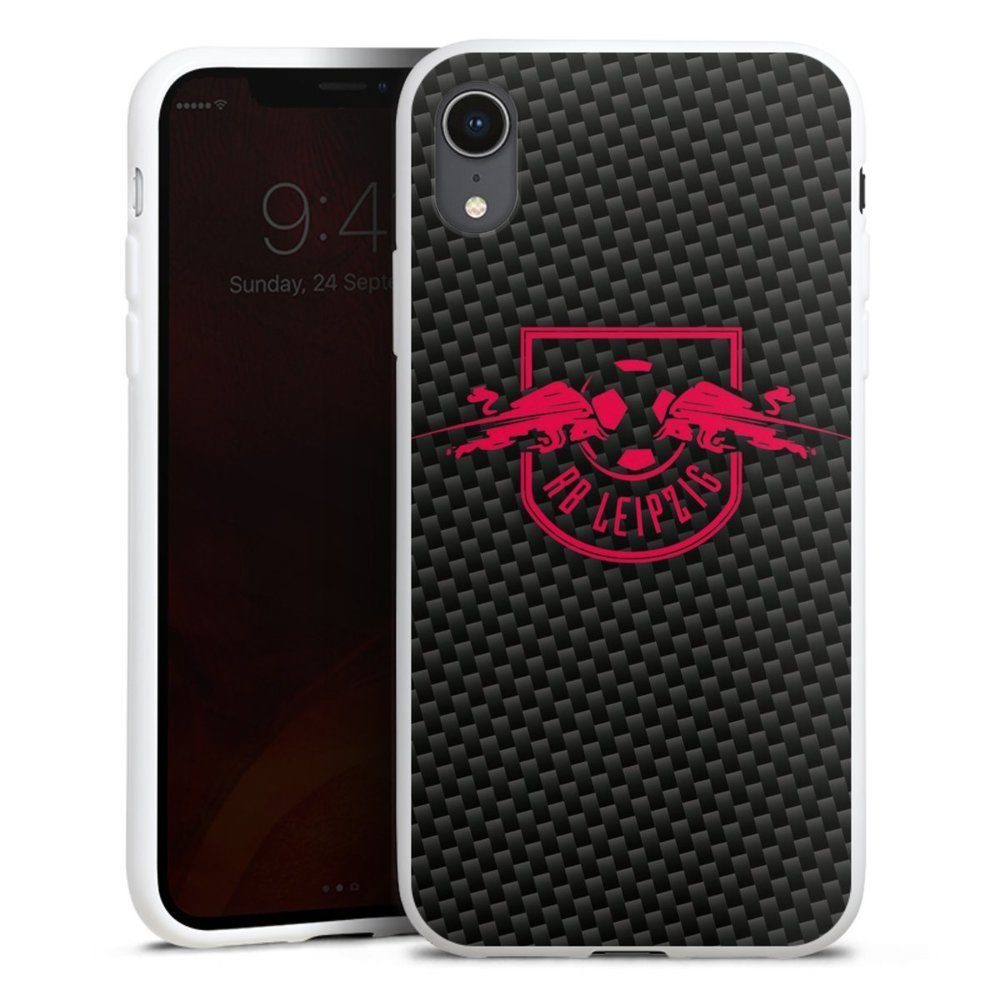 DeinDesign Handyhülle Rotes RB Leipzig Logo auf Carbonoptik, Hülle RB Leipzig Carbon Offizielles Lizenzprodukt