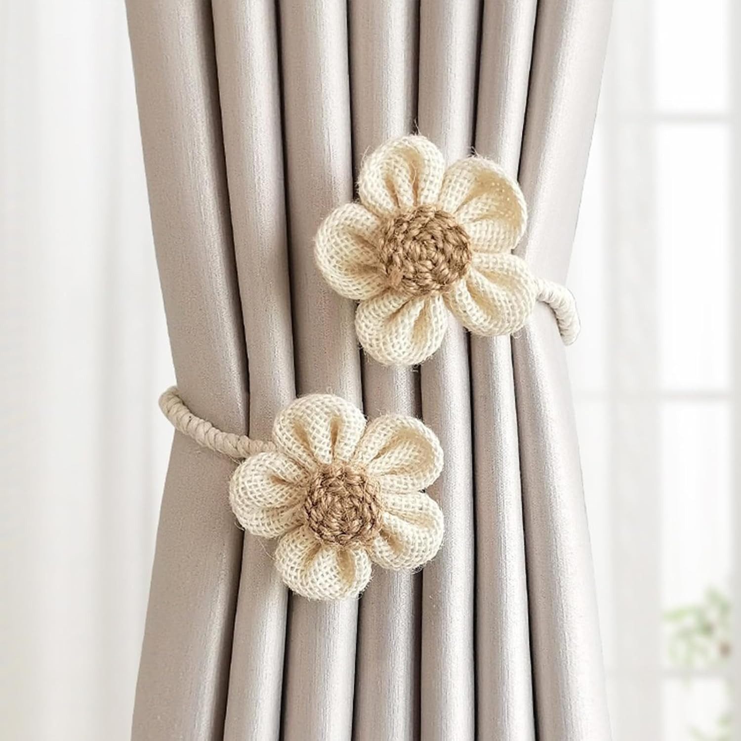 BYSURE Raffhalter, (2-tlg), Niedliche Blumenvorhang-Raffhalter, Boho-Blumen günstig online kaufen