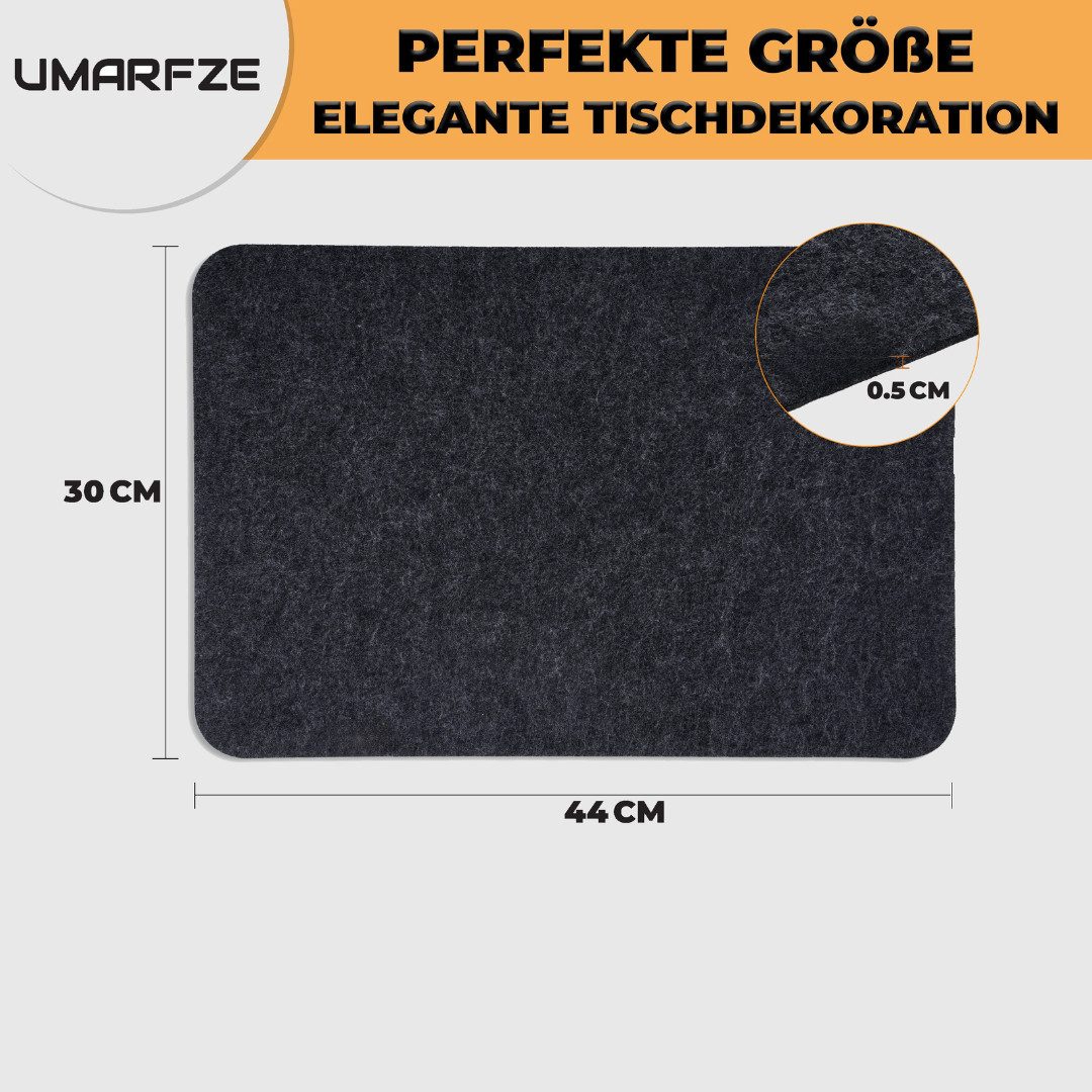 Montegoni Platzset Rutschfeste Tischset abwaschbar aus Filz 6er Set, (6 Tis günstig online kaufen