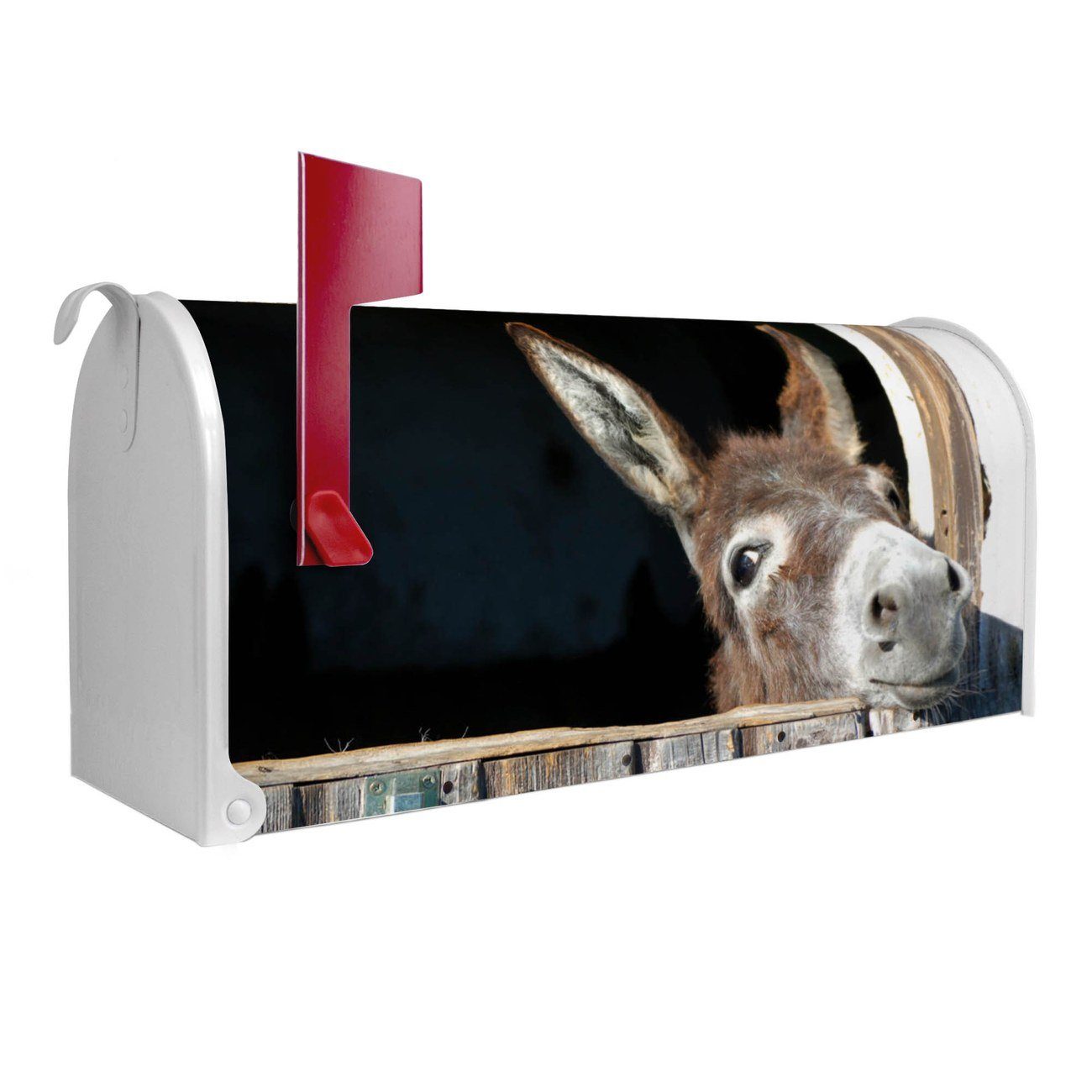 banjado Amerikanischer Briefkasten Mailbox Nicki (Amerikanischer Briefkasten, original aus Mississippi USA), 22 x 17 x 51 cm weiß