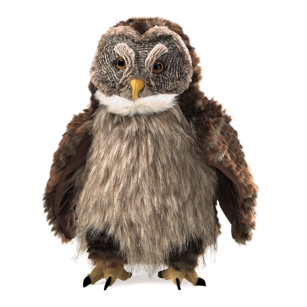 Folkmanis Панч и Джуди Handpuppe Folkmanis Handpuppe Eule mit "Huhu" Effekt 3135 (Packung)