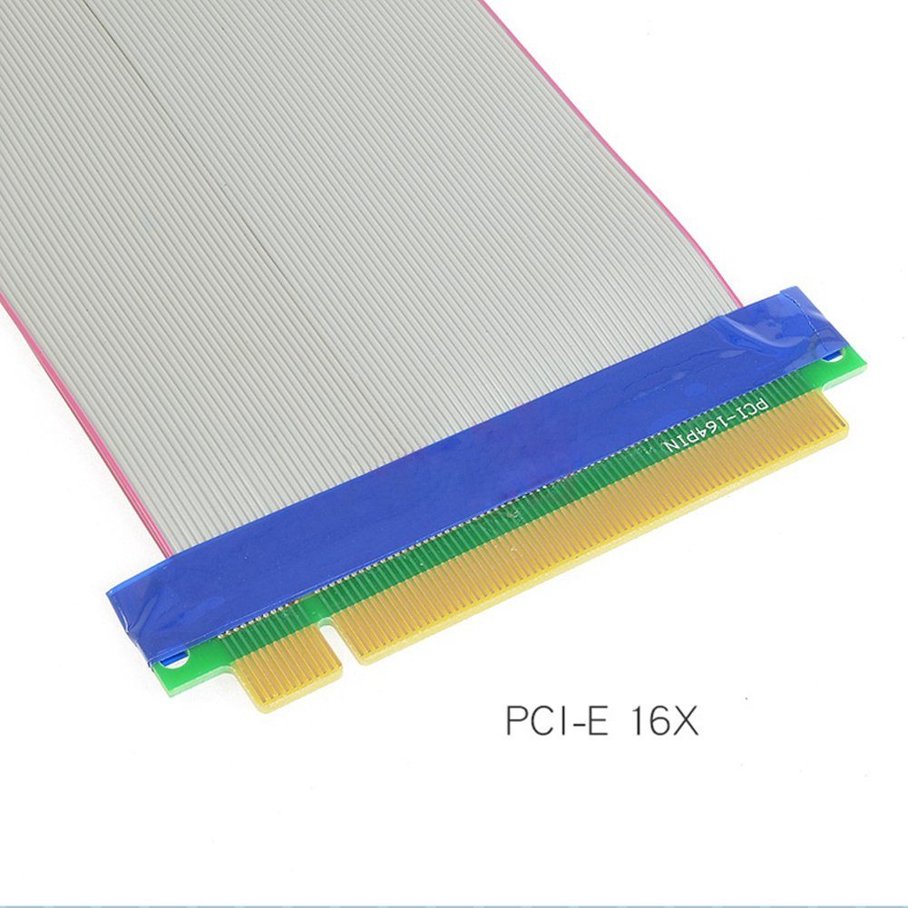 Bolwins P31 PCI Express PCIE X16 Riser ExtenderAdapter Verlängerung Stromkabel Computer-Adapter PCI-Express Stecker zu PCI-Express Buchse, 19 cm, Flexible PCI-E Verlängerung, platzsparend