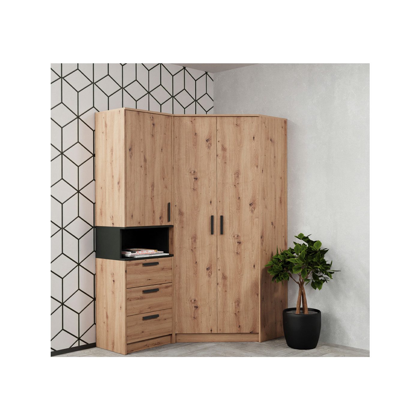 Marmex Möbel Schrank-Set Grant Set 15, (SET, 2-St., Eckschrank, Regal mit S günstig online kaufen