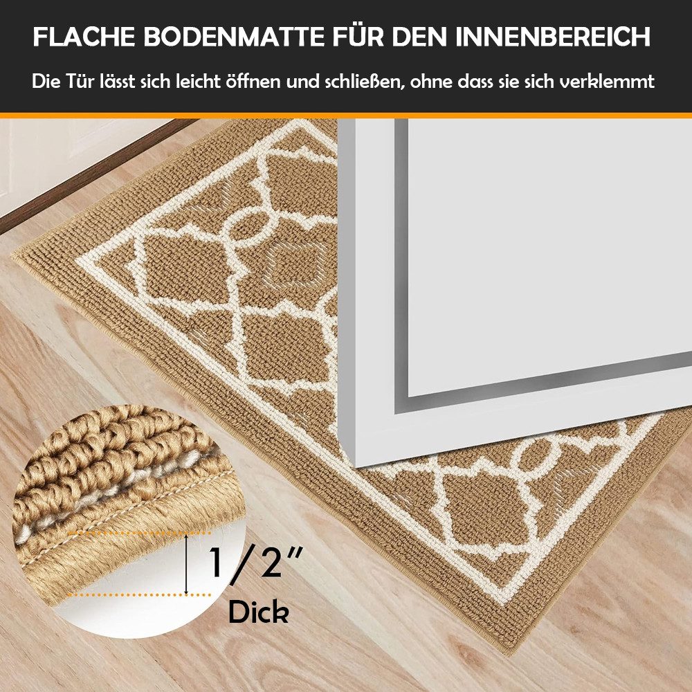 TUWENA Fußmatte Rutschfeste Fußmatte, Weich Badezimmerteppich Saugfähige, staubdicht, Badteppich Waschbar Badvorleger für Badezimmer, Dusche, Badewannen – Bild 5 von 5