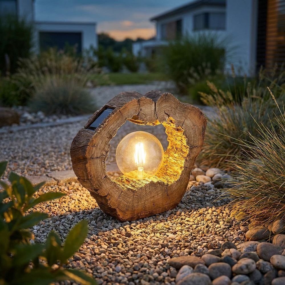 GLOBO LIGHTING LED Solarleuchte, LED-Leuchtmittel fest verbaut, Warmweiß, 2x Solarlampe Gartenlampe Solarleuchte LED Solar Außenlampe Gartendeko