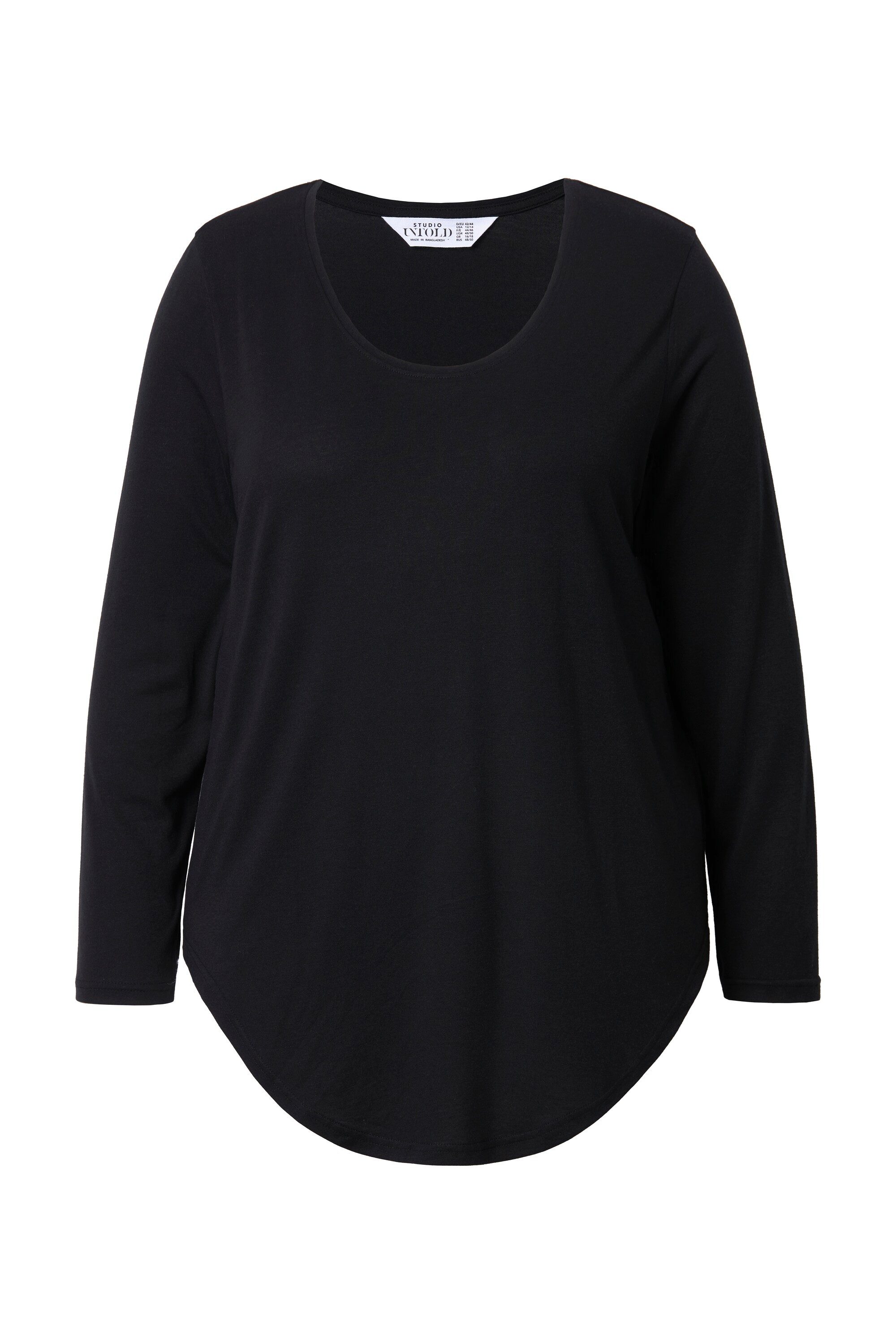 Studio Untold Longsleeve Shirt Langarm gerundeter Saum günstig online kaufen