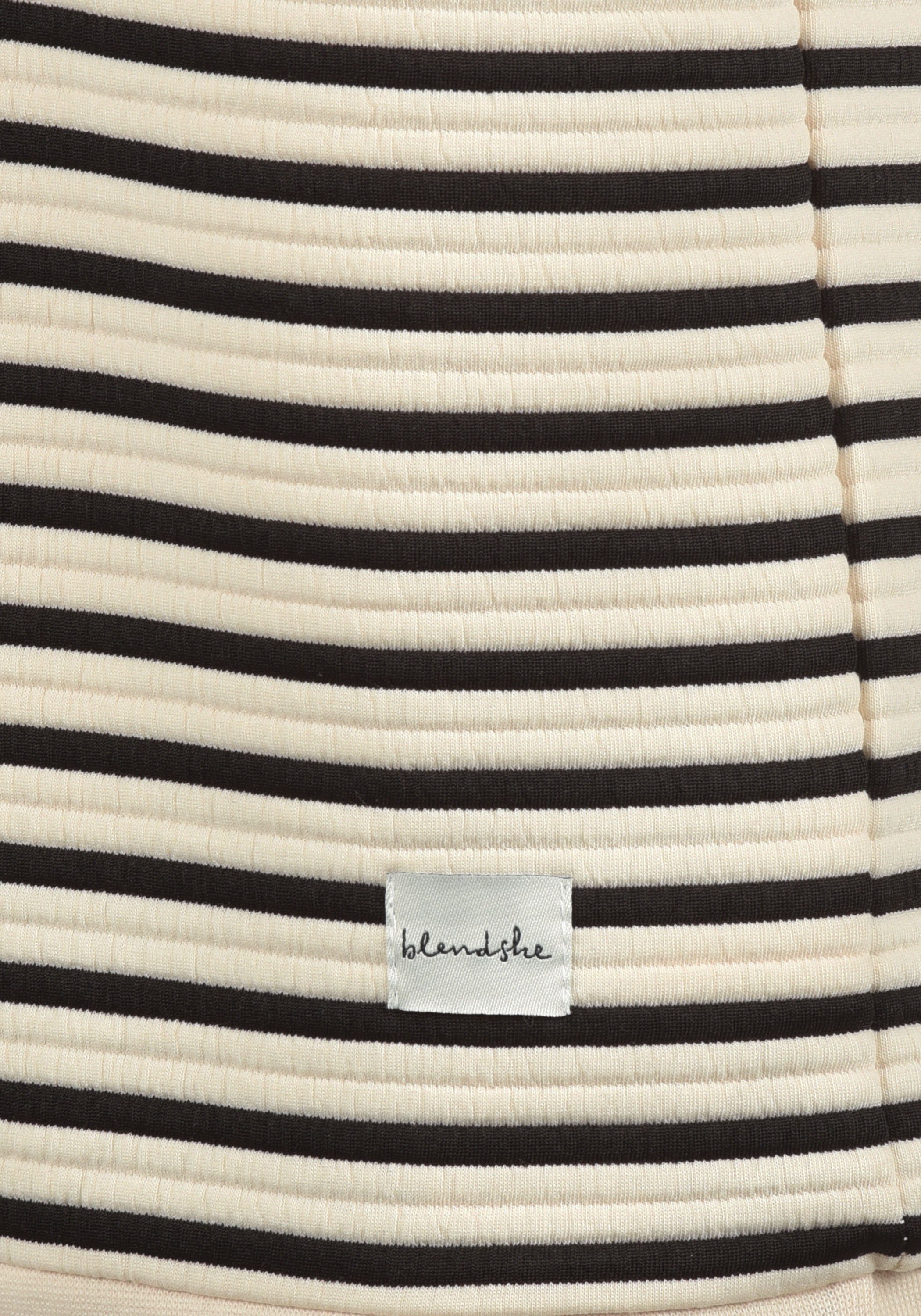 Damen Pullover Blend she Sweatshirt Daria Pullover mit Streifen und Stickerei