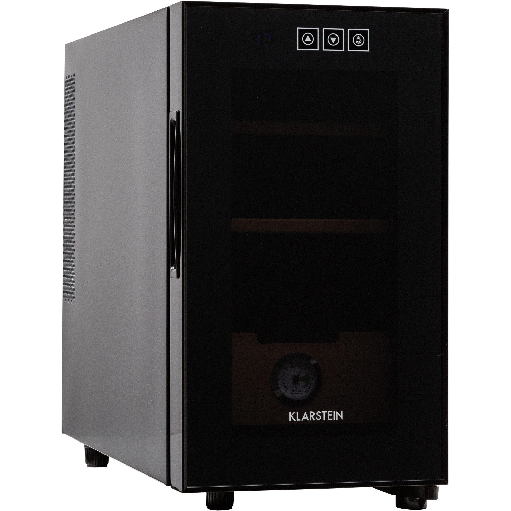 Klarstein Weinkühlschrank El Presidente 23 Humidor, für 8 Standardflaschen á 0,75l,Humidor Zigarre Humidor Befeuchter elektrisch Humidor Schrank – Bild 2 von 5