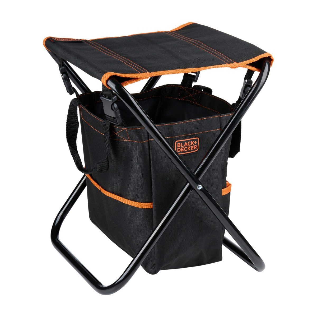 Black + Decker Gartenstuhl BLACK+DECKER Kniebank für Gartenarbeit mit Werkzeugtasche