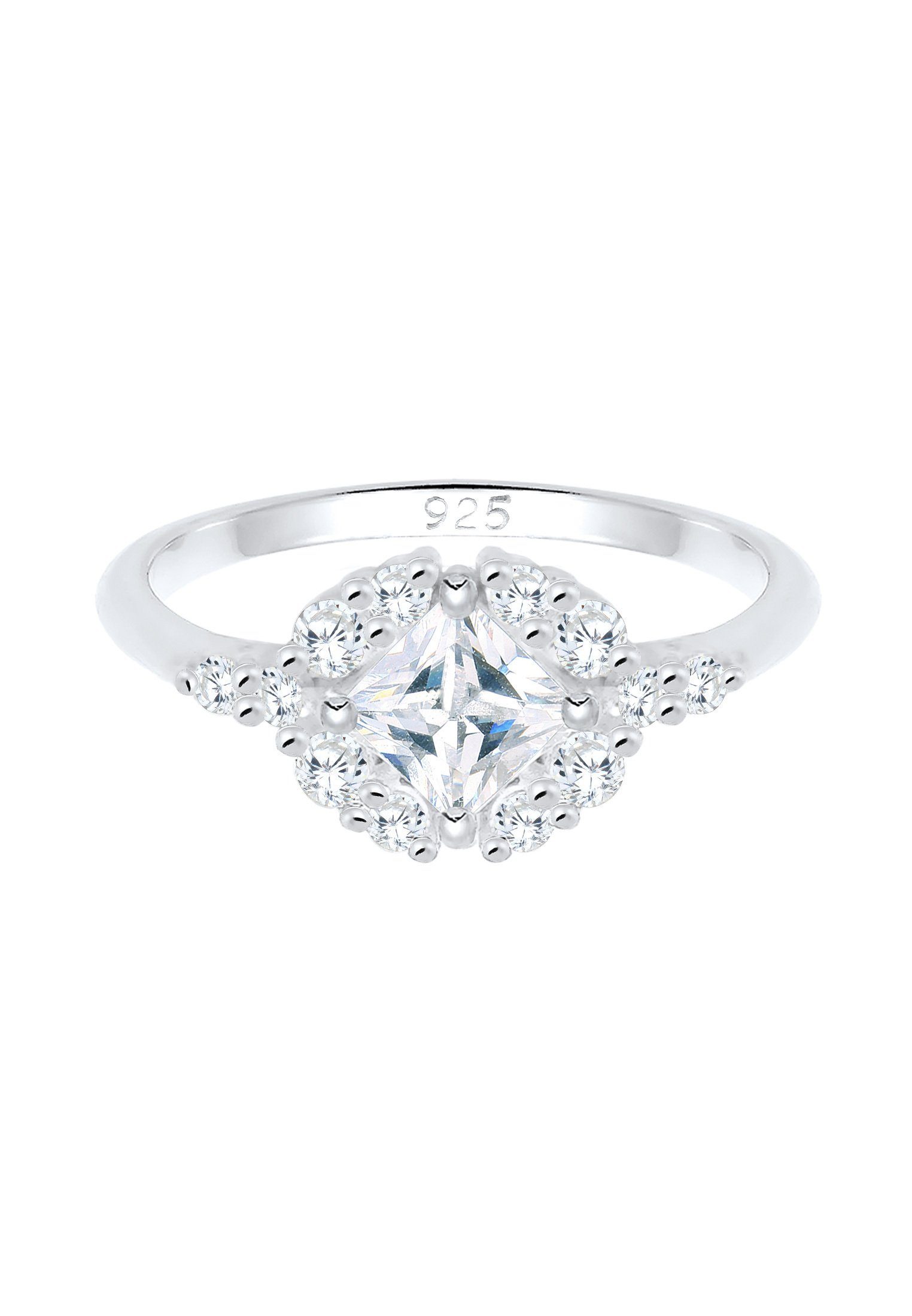 Elli Premium Verlobungsring Verlobungsring Zirkonia Weiß 925 Sterling Silber