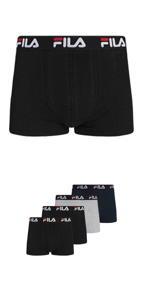 Fila Boxershorts (4er Pack) bequem, Baumwollmix, elastisch, weich, sportlic günstig online kaufen