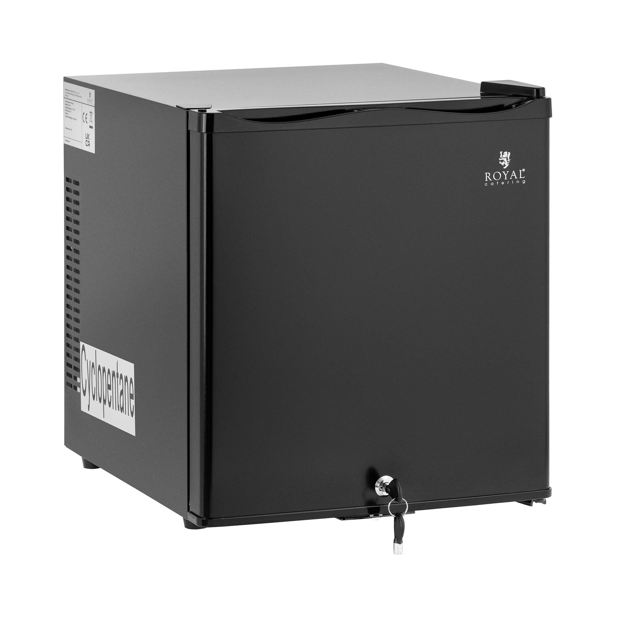 Royal Catering Kühlschrank RCGK-40L, 44.5 cm hoch, 38 cm breit, Mini Kühlschrank Minibar Getränkekühlschrank Hotelkühlschrank Bar Büro