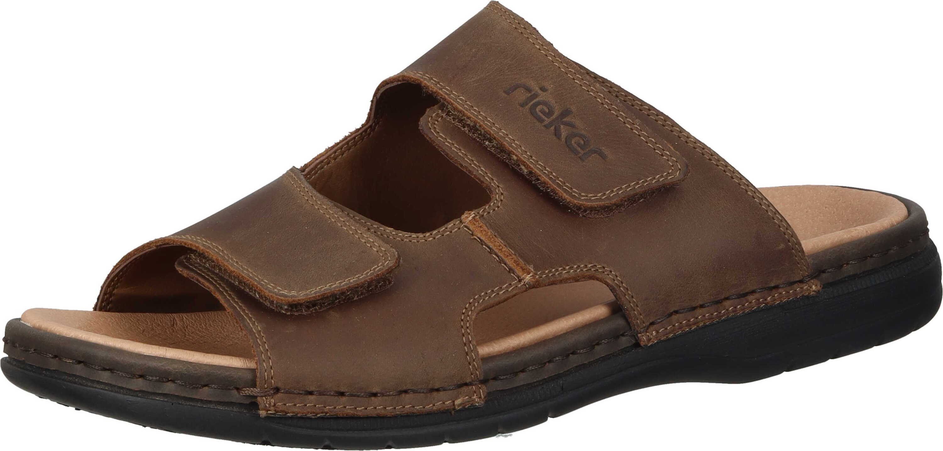 Rieker Pantoletten Pantolette aus echtem Fettleder günstig online kaufen