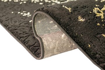 Teppich Teppich Wohnzimmer Designerteppich Ornamente schwarz gold, Carpetia, rechteckig, Höhe: 12 mm