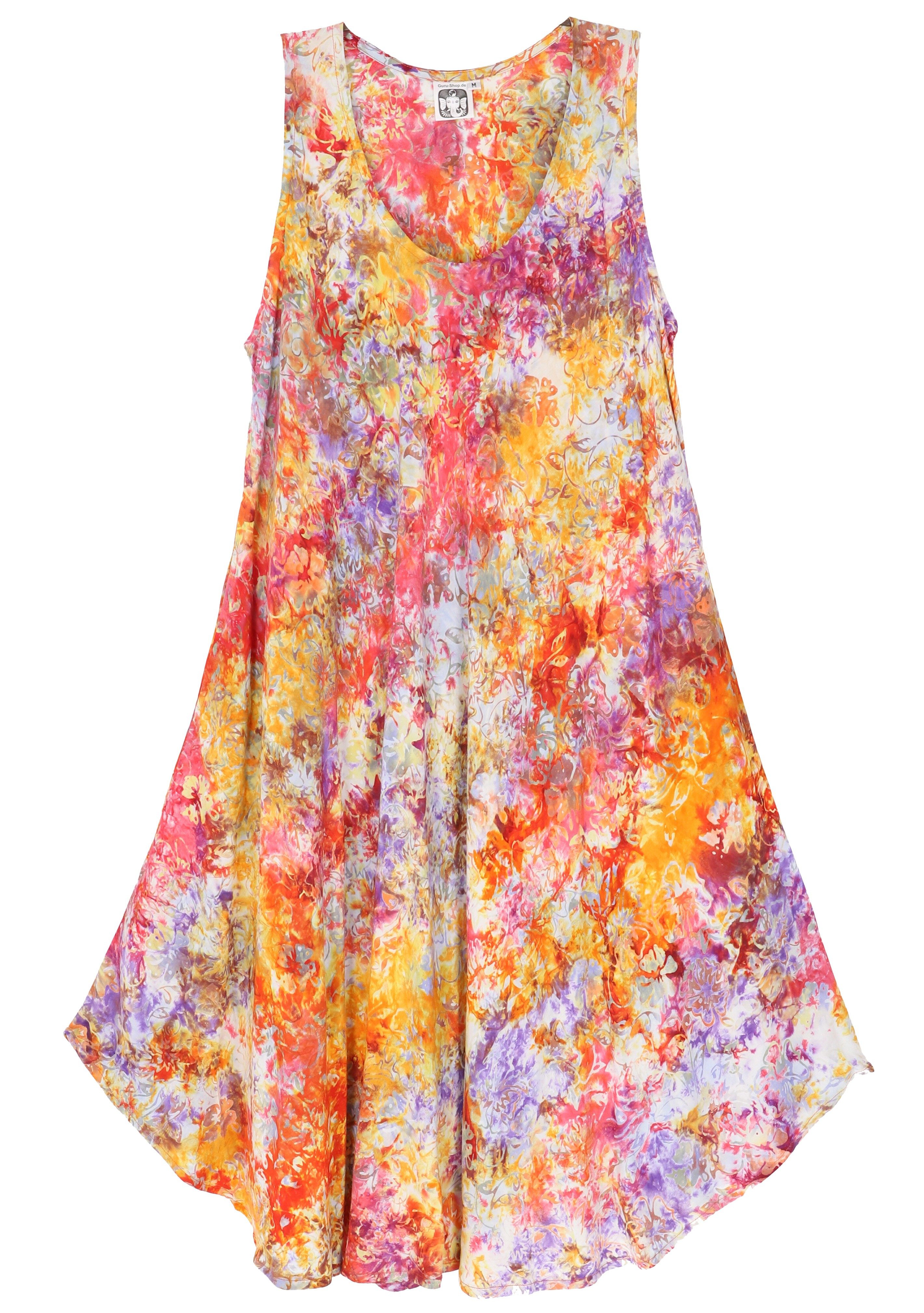 Guru-Shop Midikleid Boho Sommerkleid, luftiges Midikleid in.. alternative Bekleidung