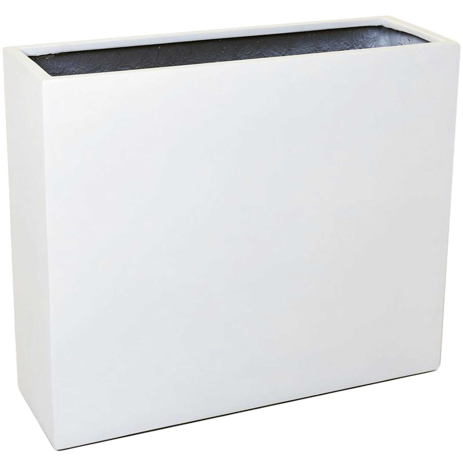 VIVANNO Pflanzkübel Fiberglas ELEMENTO auf Rollen Kasten - Weiß Matt (1 St), 88x30x75 cm