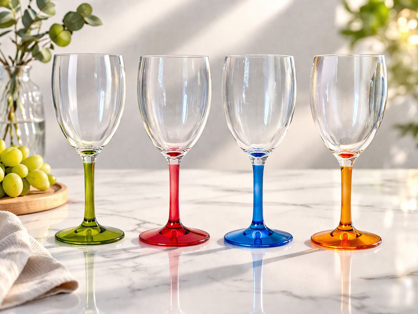 Mach1 Gläser-Set Trinkgläser 4er Set robuste Trinkgläser 290ml für Garten, Camping