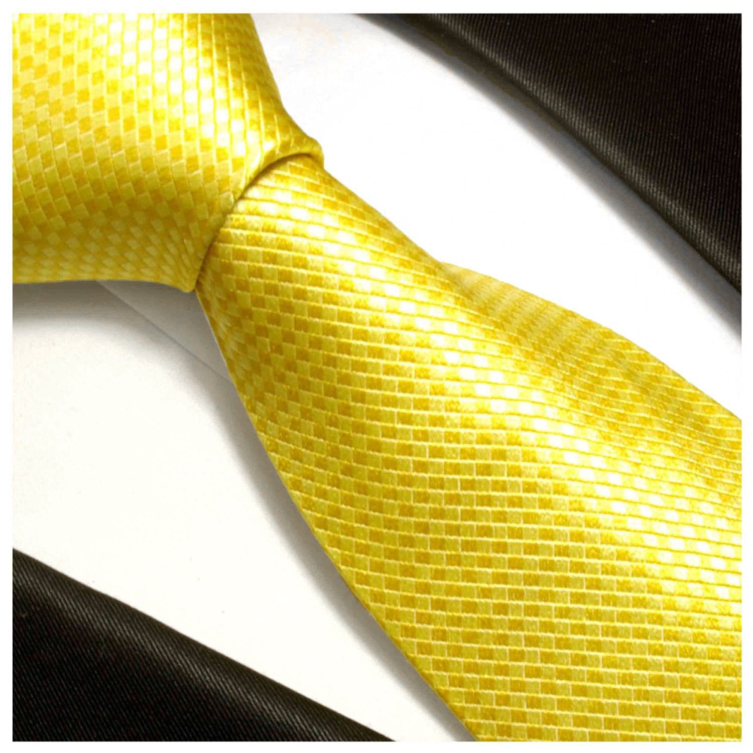 Herren Krawatten Paul Malone Krawatte Herren Seidenkrawatte mit Tuch modern uni einfarbig 100% Seide (Set, 2-St., Krawatte mit E