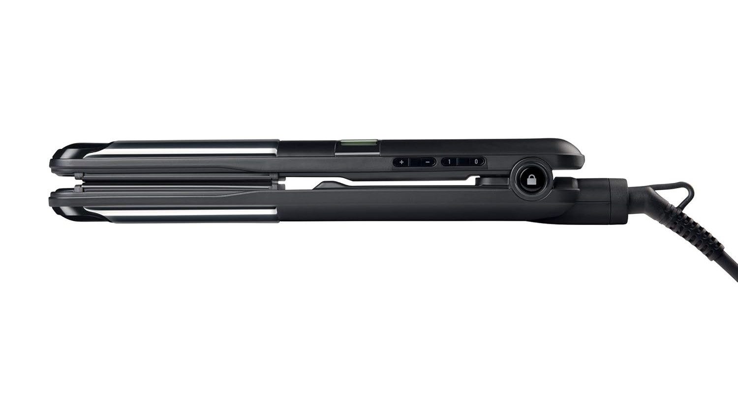Rowenta Glätteisen 2‑in‑1 Haarglätter – Glätten & Locken, Ionen, Keramikplatten, Schnellaufheizend, schmale Platten, LC-Display, federnd, ergonomisch schwarz