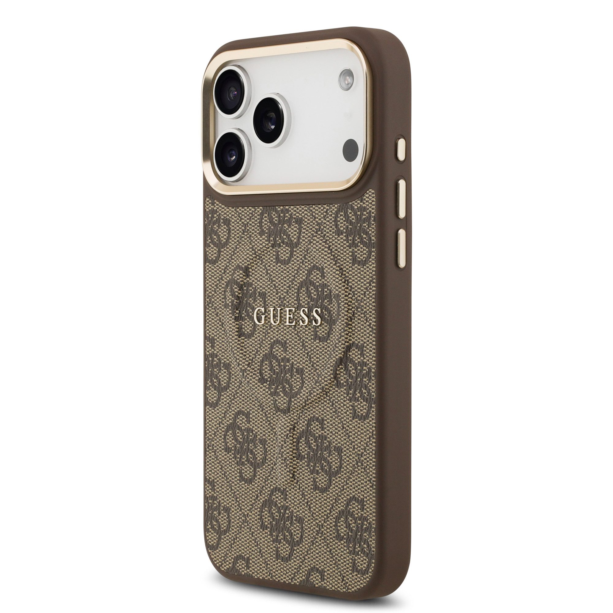 Guess Handyhülle GUESS Case für iPhone 17 Pro Max Goldrahmen Magsafe Handyhülle Cover B