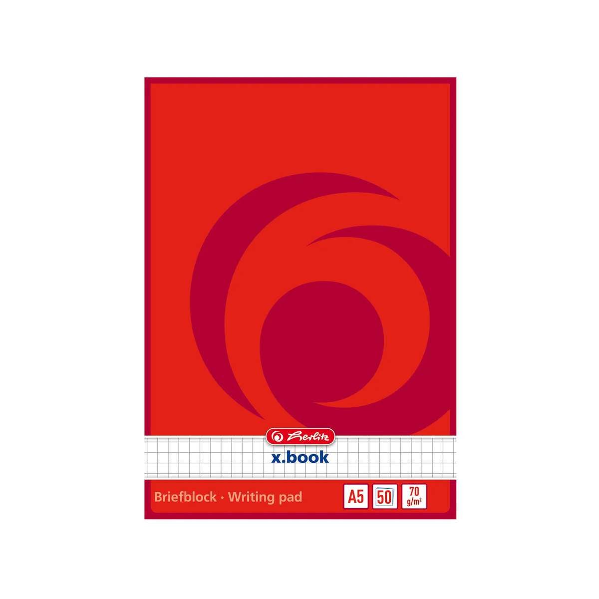 Herlitz Notizbuch Herlitz x.book Notizbuchpapier 150 x 210 mm (A5) 50 Blätter