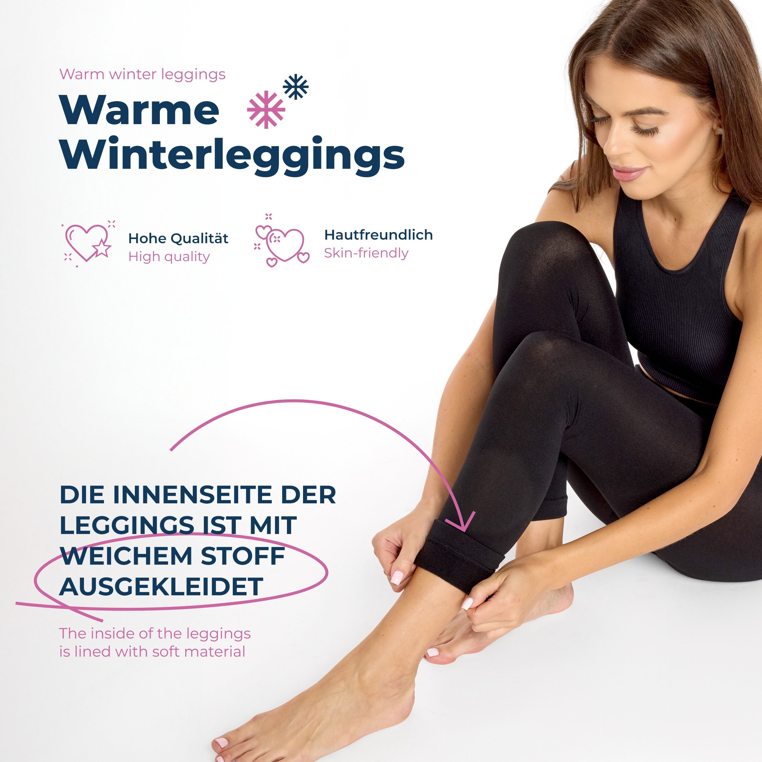 Merry Style Leggings 2er Pack Damen Thermo Leggings Gefütterte Thermoleggings MS-ATX-441 (1-tlg) – Bild 3 von 5