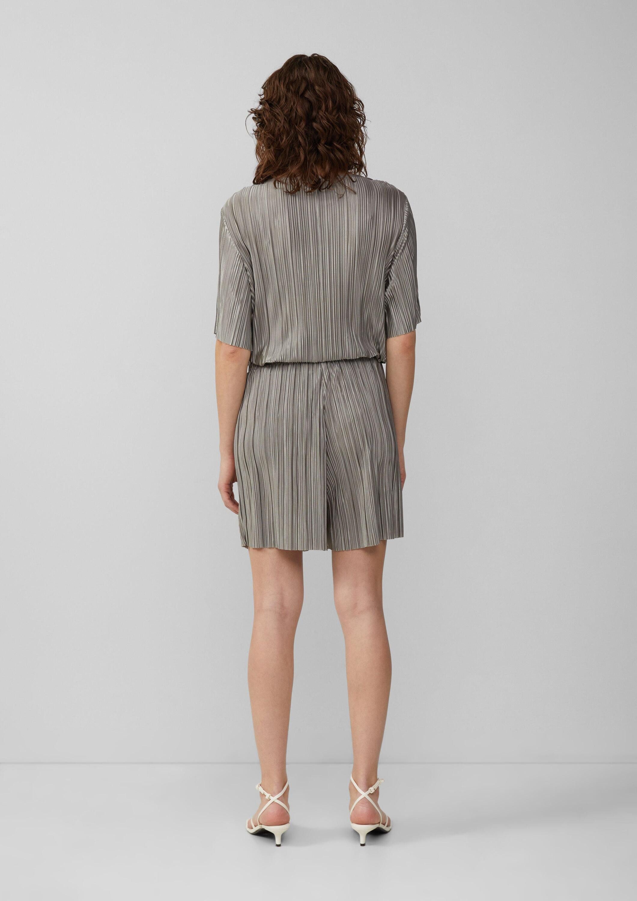 QS Shorts Hose Shorts mit Plisseefalten