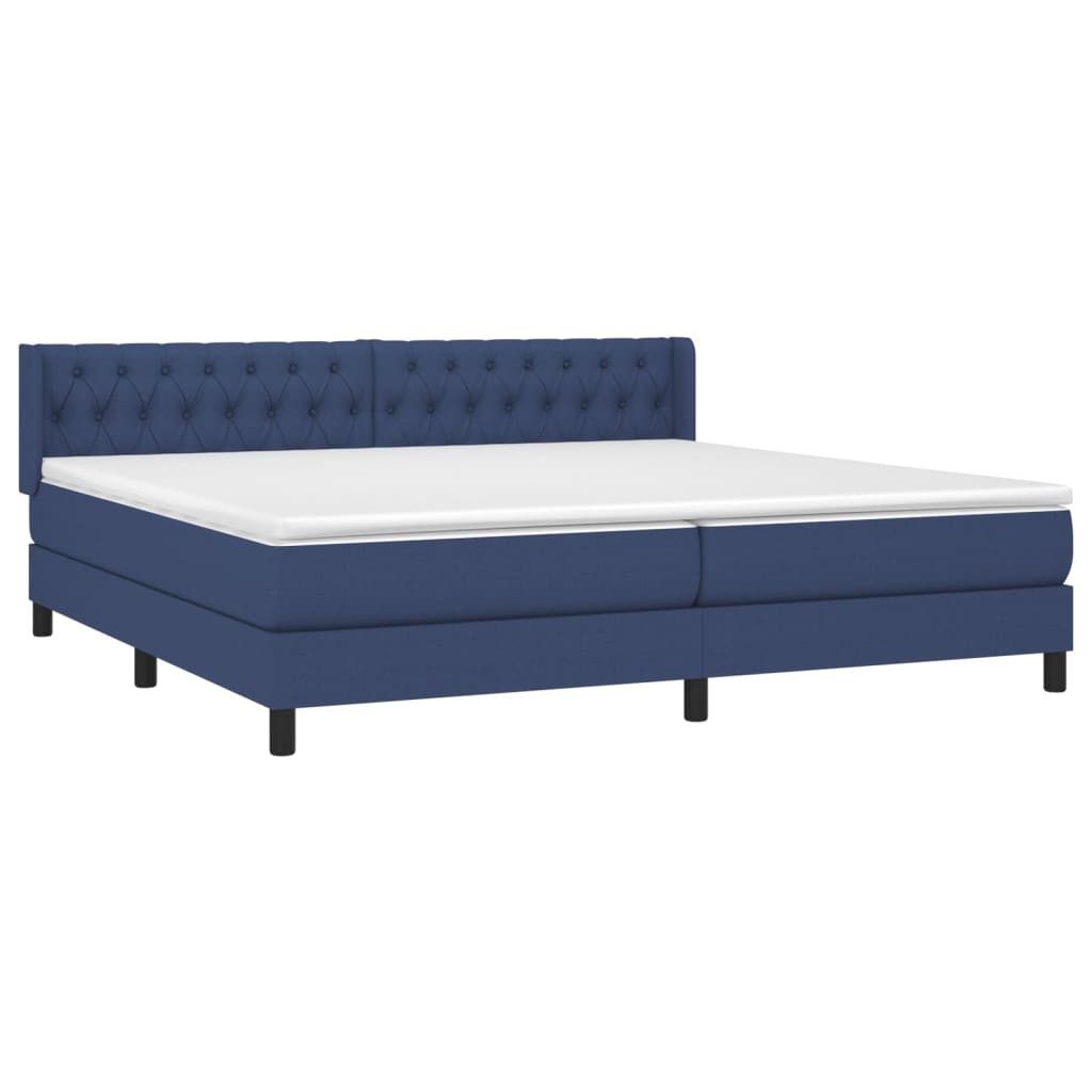 vidaXL Bett Boxspringbett mit Matratze Blau günstig online kaufen