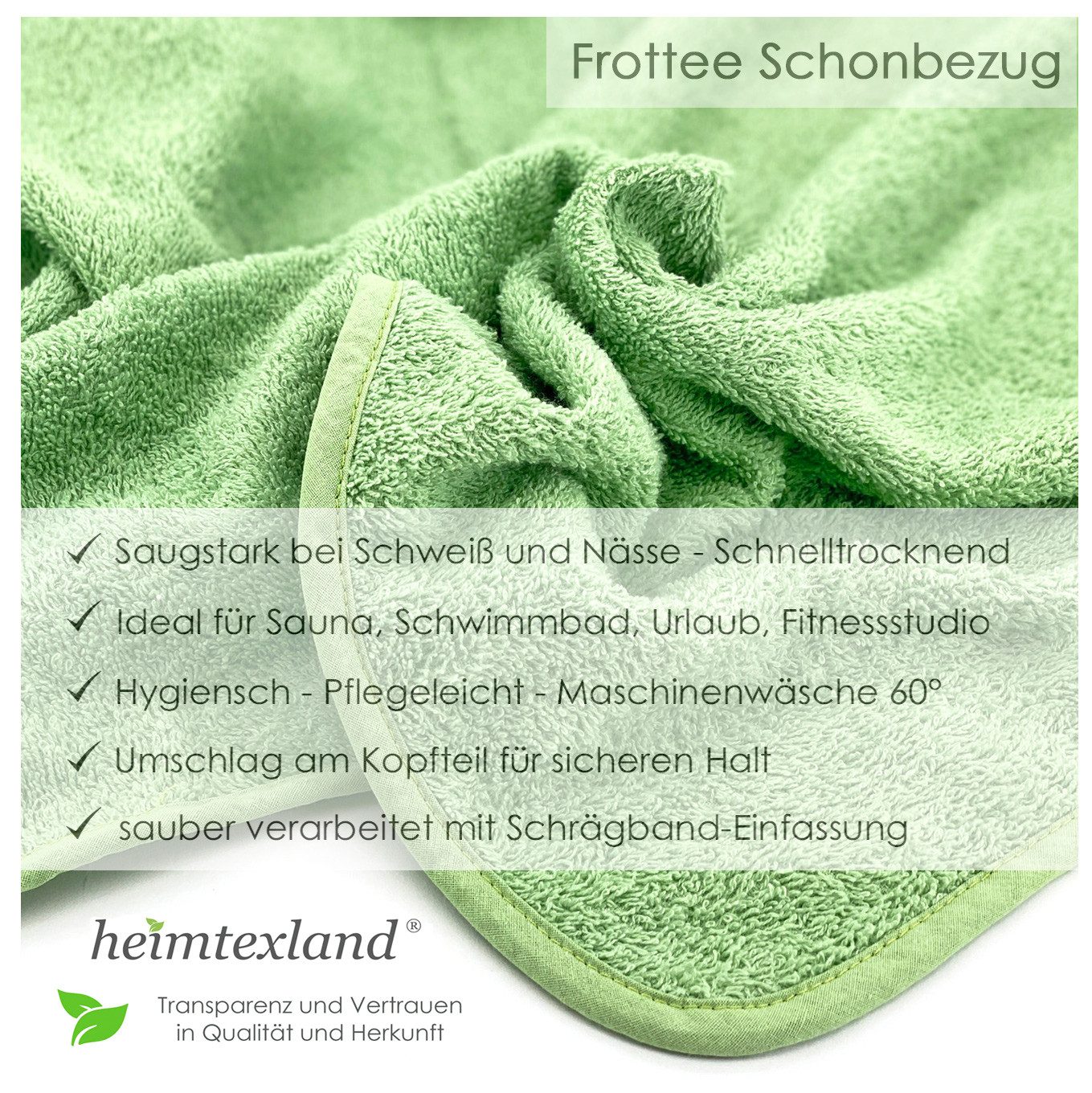 heimtexland Dekokissen Hochlehner Schonbezug Frottee Gartenstuhlauflage, saugstark, schnelltrocknend, hygienisch