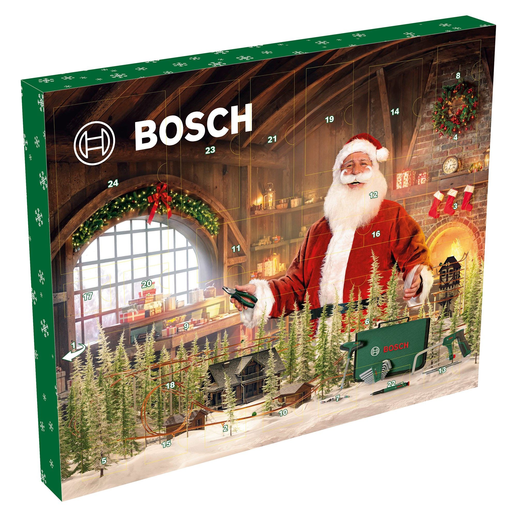 Bosch Home & Garden DIY-Adventskalender Handwerkzeuge Advent Calendar 2025 (41-tlg), inkl. Stofftasche