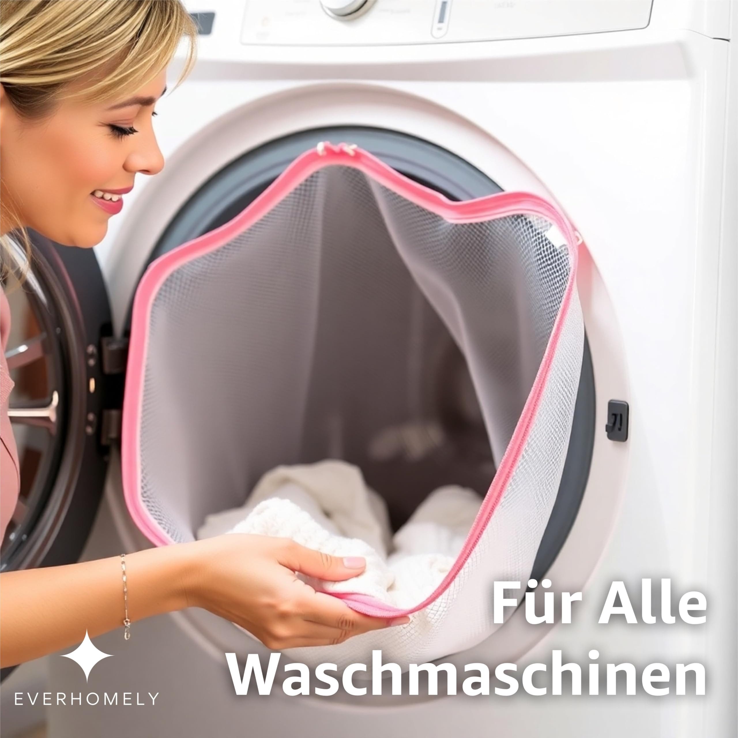 Everhomely® Wäschenetz 2x XXL Wäschenetz Set 60x90 cm - Waschsack mit Reißverschluss,(Set, 2-St., 2 Stück), XXL Größe - 60 x 90 cm