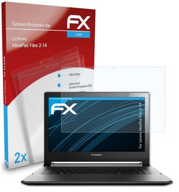 atFoliX Schutzfolie Displayschutz für Lenovo IdeaPad Flex 2-14, (2 Folien), Ultraklar und hartbeschichtet
