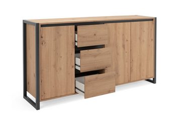 Finori Sideboard Sideboard "Farina", Artisan Oak / Anthrazit