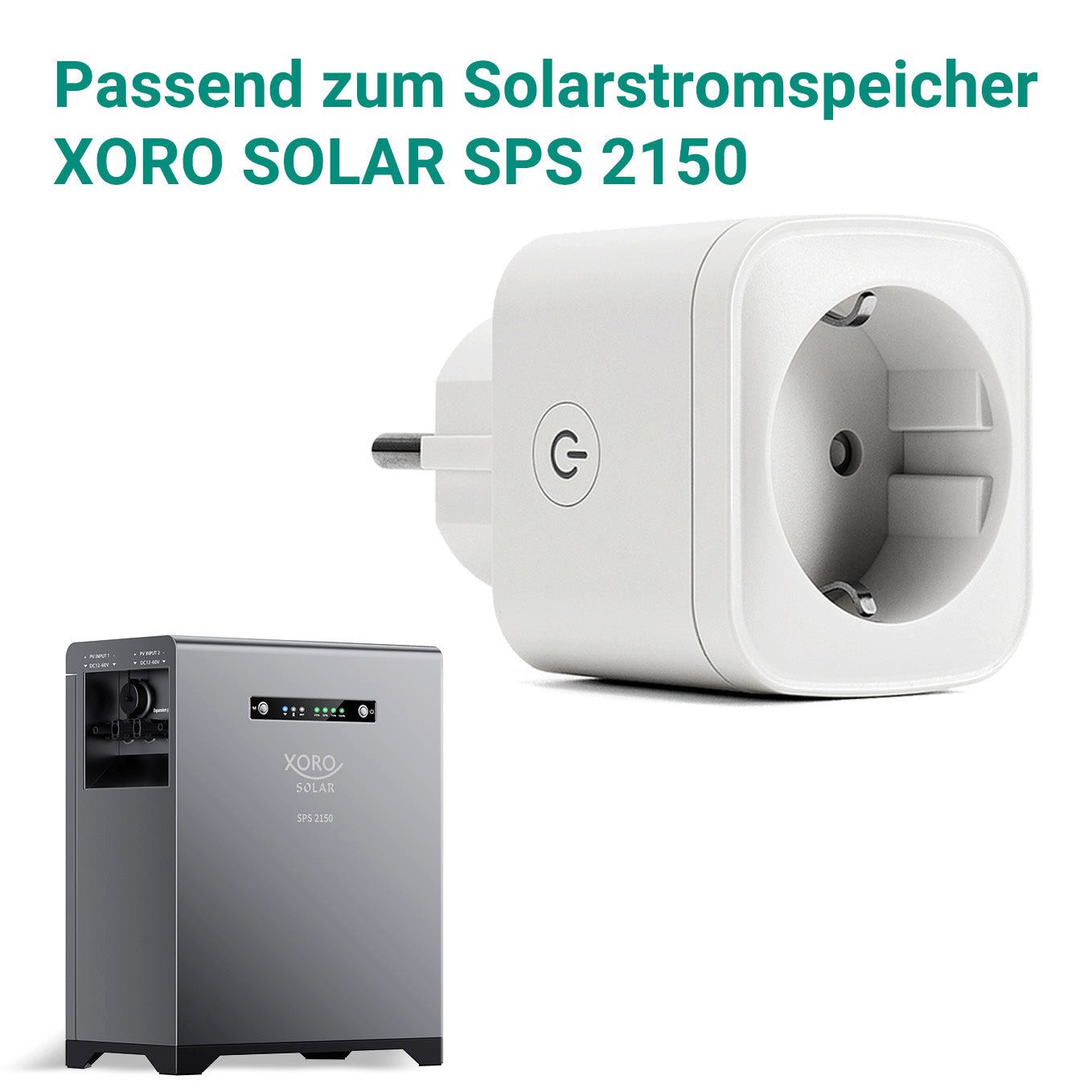 XORO SOLAR WLAN-Steckdose SPP 16A2 für optimiertes Energiemanagement im Haushalt, XORO SOLAR SPP 16A2, Smart Plug mit Energieüberwachung, WLAN, App‑Steuerung, 16 A